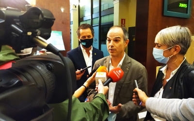 Turull atenent els mitjans | Cedida 